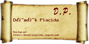 Dömök Placida névjegykártya
